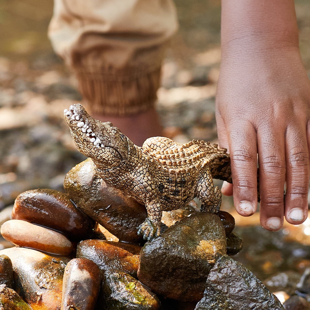 Schleich Wild Life - Realistic Wild Animal Toy For Boys and Girls, Crocodile Toy Figurine with Movable Jaw - Kids Ages 3+