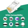 thumbnail image 6 of SkyQ RJ45 Cat5e Pass Through Connector Cable Plugs for Solid Ethernet Cable （100 pcs), 6 of 7