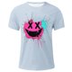 thumbnail image 4 of Blusas y camisas de manga corta con cuello redondo para hombre, blusas casuales de verano a la moda con cuello redondo y estampado para hombre., 4 of 4