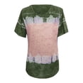 thumbnail image 2 of KaLI_store Shirts for Women Womens V Neck Roll up Sleeve Button Down Blouses Tops Army Green,XL, 2 of 5