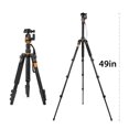 thumbnail image 3 of DSLR Camera Tripod - Professional Q555 Portable Travel Compact Monopod With Ball Head Adjustable Legs Magnesium Aluminium For Digital Canon Nikon Sony Olympus Pentax Stand Holder, 3 of 14