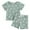 A-4226Green, variant on MEZZALL Girls Summer Outfits 2PCS Sets Cute Bow Print O-Neck Short Sleeve Tops And Shorts Casual Playwear Toddler Baby Clothes Soft Comfortable Loose Fit Dailywear Relaxed Fit / 12-18 Months