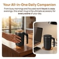 thumbnail image 2 of Automatic Magnetic Stirring Coffee Mug with Temperature Display, Rechargeable Stirring Mugs, Multifunctional Spin Mug Birthday Gift for Home Office Kitchen Travel Birthday Gift (Black), 2 of 6