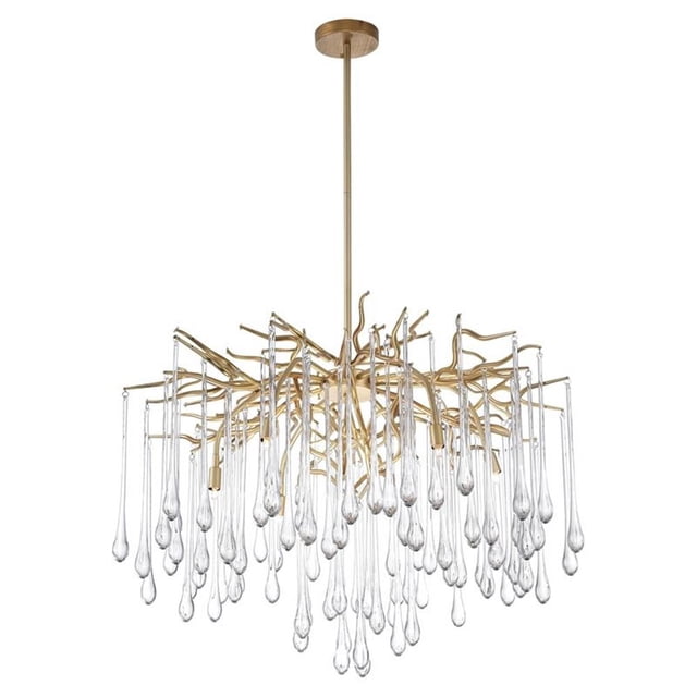 CWI Lighting Anita 6 Light Chandelier With Gold Leaf Finish