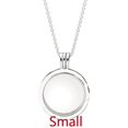 thumbnail image 1 of Sparkling Heart Large Key With Crystal Round Lockets Floating 925 Sterling Silver Necklace For Europe Bead Charm Diy Jewelry, 1 of 7
