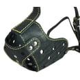 thumbnail image 3 of Real Leather Cage Basket Secure Dog Muzzle - Rottweiler, (Circumference 14.7", Snout Length 3.5"), 3 of 3
