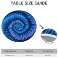 thumbnail image 6 of Blue Tie Dye Pattern Round Fitted Tablecloth with Elastic Edge,Dining Table Cover Waterproof,Outdoor Round Tablecloth for Camping,Dining,Indoor and Outdoor, 6 of 7