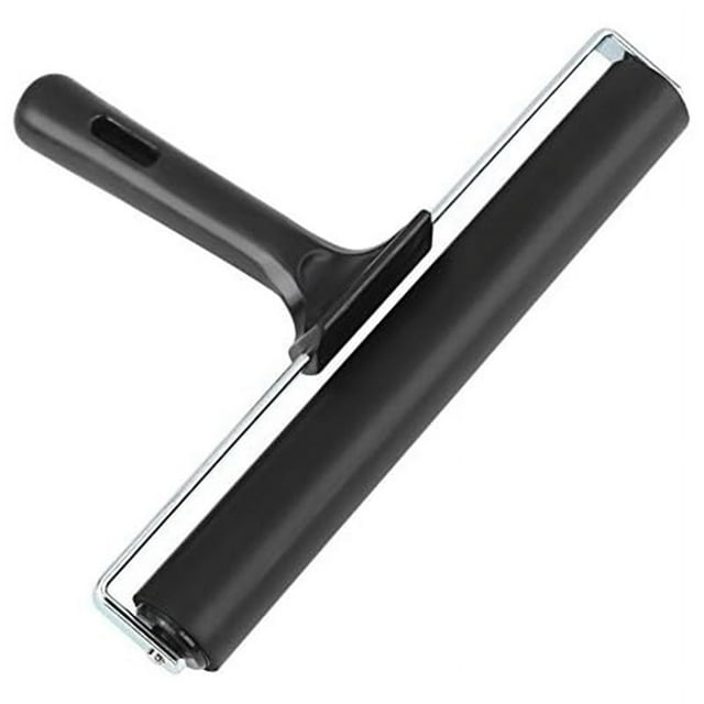 Rodillo de goma de 8 pulgadas, cepillo de rodillo Brayer para pintura, impresión, grabado, tinta y estampación de manualidades de bricolaje