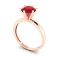 thumbnail image 2 of Clara Pucci 14K Rose Gold 1.5ct Tourmaline Solitaire Ring for Women, 2 of 8