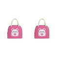 thumbnail image 2 of kurtrusly Compact For Home And Office With Large Capacity Large Capacity Design Polyester Lunch Bags For Women Deep pink 1 2Set, 2 of 6