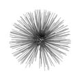 thumbnail image 2 of 8" x 8" x 8" Silver Medium Spiked Sphere, 2 of 2