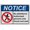 Warning Sign 4, variant on Industrial Caution Sign No Admittance Sign (Multiple hazards & rotating hose reels No admittance for unauthorized persons Contact hose watcher or BM/BE) 8 in" x 12 in" Warning SIgn