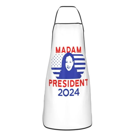 

Madam President 2024 Apron For Women Men Home Kitchen Chef Works Baking Unisex Waterproof