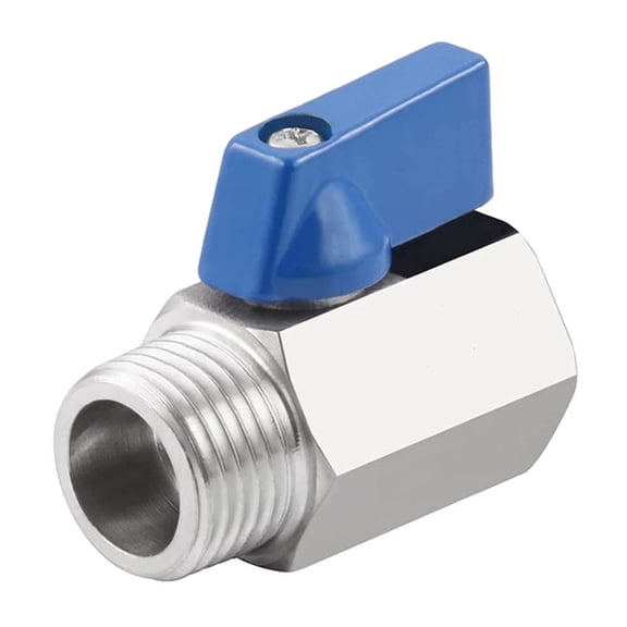 TOP-MAX 304 Stainless Steel Mini Ball Valve Double Female Thread Ball Valve Female Threaded (DN15 1/2'')