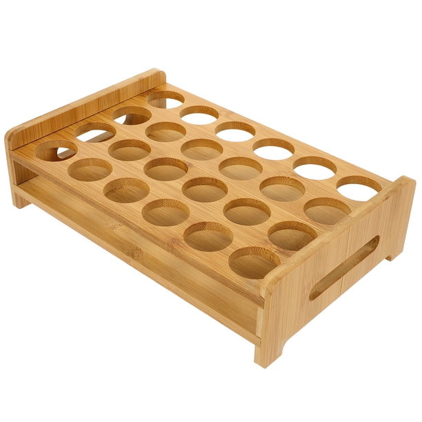 WORGEOUS Soporte de madera para vasos de chupito, bandeja para servir vasos de chupito, para whisky, Brandy