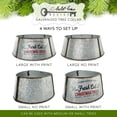 thumbnail image 3 of AuldHome Design Galvanized Metal Christmas Tree Collar (23-Inch Diameter Base); Small Size for Short Trees and Pencil Trees, 3 of 9