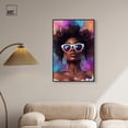 thumbnail image 3 of Bold Colorful Curls Canvas Glam Portraits by Art Remedy, Black Frame, 24 x 36, 3 of 7