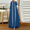 thumbnail image 2 of Elegant Women's Long Robe Solid Color Dress Fashionable Abaya Garment, 2 of 3