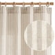 thumbnail image 2 of Cortinas jinchan de lino gris pardo sobre beige a rayas, 244 cm, 2 paneles, 2 of 8