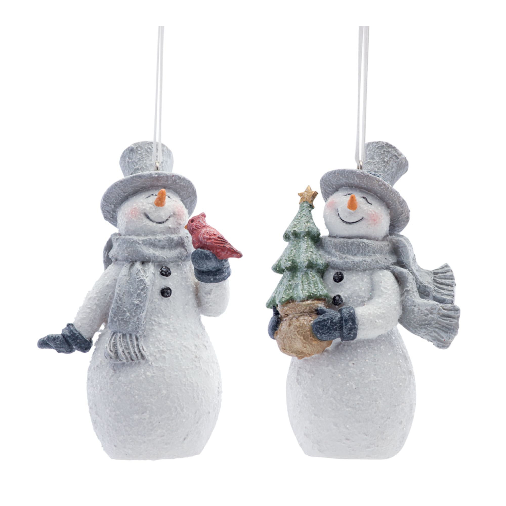 Set Of 12 White Gray And Red Home Decoration And Gift Collections 2 Assortment Resin Snowman Ornament 4 Walmart Com Walmart Com