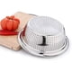 thumbnail image 3 of Juego de colador y cuenco de acero inoxidable, colador, colador de cocina, colador de pasta, cuenco para lavar arroz, colador para ensalada, juego de cuencos, juego de ensaladeras apilables, 26 cm, 3 of 6