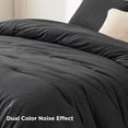 thumbnail image 3 of Juego de edredón Bedsure California King negro de 3 piezas, 3 of 7