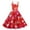 Watermelon Red, variant on LWavelet 2026 Valentine's Off-the-shoulder Heart Polka Dot Dress, Women's Rose Accent Flowy A Line Sundresses Vermilion XL