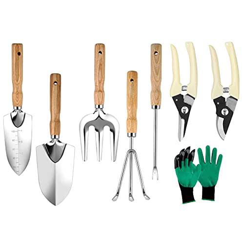 Gardening Tools Set Bonsai Shovel Garden Scissors Gloves Outdoor Pruning Kit 
