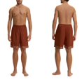 thumbnail image 6 of WAGUTH Mens Bathrobe Set Satin Printed Kimono Robe & Shorts with Belt Lightweight Soft Loungewear, 6 of 7