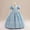 Blue, variant on Shldybc Toddler Girls Tulle Princess Party Dresses Baby Elegant Puff Sleeve Flower Bow Ruffles Birthday Party Gown Long Dresses