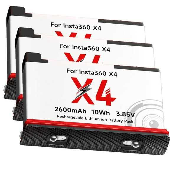 360 X4 Batteries(3 Packs) for Insta360 X4 Camera-2600mAh