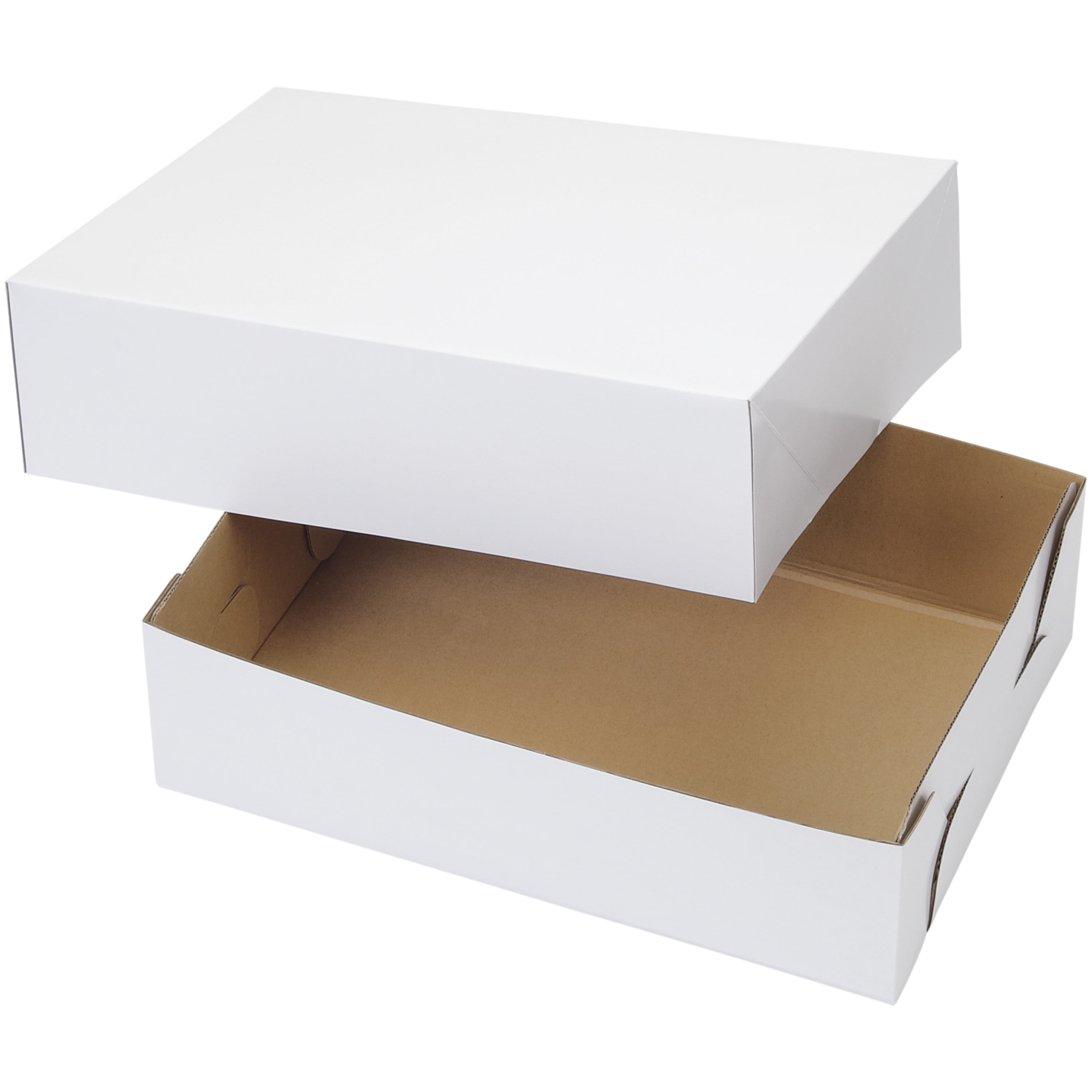 8 Inch Cake Box with Handle and Window All Quantities White 