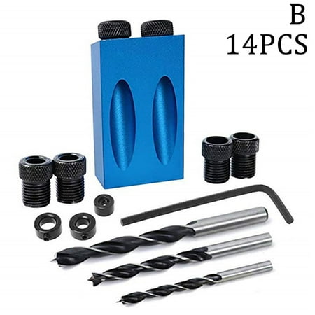 

Pocket Hole Screw Jig 15 Degrees Dowel Drill Joinery Kit Carpenter Wood D8N7