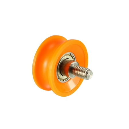 

Uxcell 30x13mm U Groove Threaded Rod Track Guide Bearing Pulley Orange 4 Pack