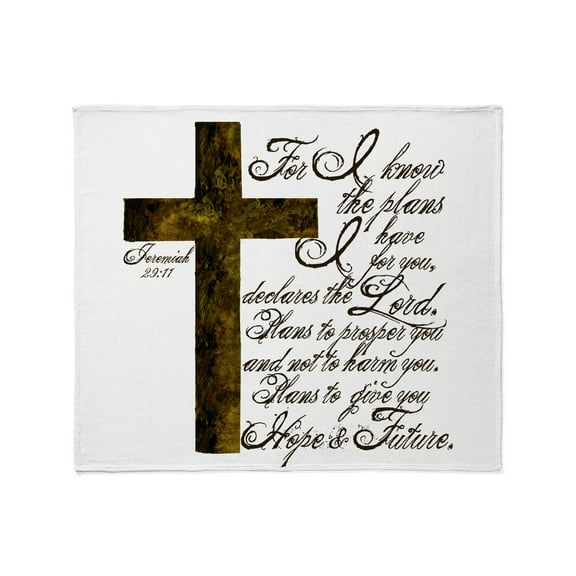 CafePress - Plan Of God Jeremiah 29:11 Throw Blanket - Soft Fleece Throw Blanket, 50"x60" for All Ages
