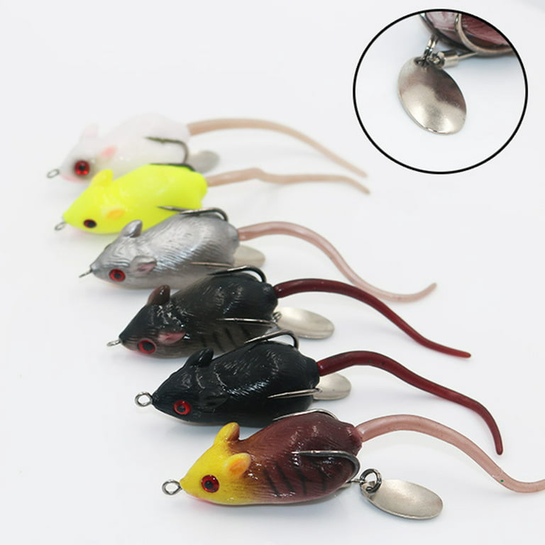 1pc 3D Realistic Fishing Lure Kit Artificial Fishing Soft Lure Topwater Lures Baits Soft Rubber Long Tail with Hook for Freshwater Saltwater Snakehead