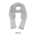 thumbnail image 4 of Sonducket Manténgase a la moda y cálido pañuelo de invierno con mangas bufanda larga de invierno para mujer con mangas unisex Accesorios de disfraces Gris claro, 4 of 6
