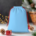 thumbnail image 6 of Super Soft Fabric Gift Bag Contraction Free Bag Mouth Pull Rope Design Red Ribbon Mouth For The Festival Light Blue Large, 6 of 8