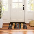 thumbnail image 3 of Yayeee Doormat for Inside 20"x32" Absorbent Low-Profile Washable Non-Slip Rubber Backed Entryway Rug, Orange Geometric, 3 of 8
