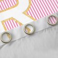 thumbnail image 4 of Feelyou Girly Monogrammed R Blackout Curtains Set of 2 (52x84 Each) for Kids, Chic Abstract Stripes Window Curtains, Initial Letter Theme Curtains and Drapes, Window Curtains Decor, 4 of 6