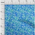 thumbnail image 1 of oneOone Rayon Turquoise Blue Fabric Batik Sewing Material Print Fabric By The Yard 56 Inch Wide, 1 of 6