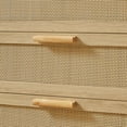 thumbnail image 5 of Noble House 6-Drawer Double Dresser with Rattan Fronts, Wooden Chest for Bedroom, Living Room & Entryway, Natural, 5 of 14