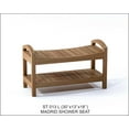 thumbnail image 4 of Grade-A Teak Wood Madrid Shower Seat 30" Outdoor Patio Stool Bench, 4 of 4
