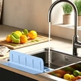 thumbnail image 6 of Sink Sponge Holder with Splash Guard, 14inch×5inch×3.5inch, Reusable Kitchen Water Baffle Clothes Protection, Foldable Anti-Splash Water Guard Household, Suction Mount Sink Splash Shield, 6 of 8