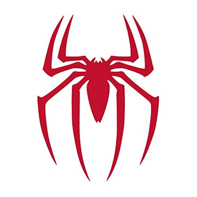 Spider Vinyl Sticker Decals (Pack of 2) for Car Bumper Window Laptop Tablet Phone (10" x 7.3", Red)