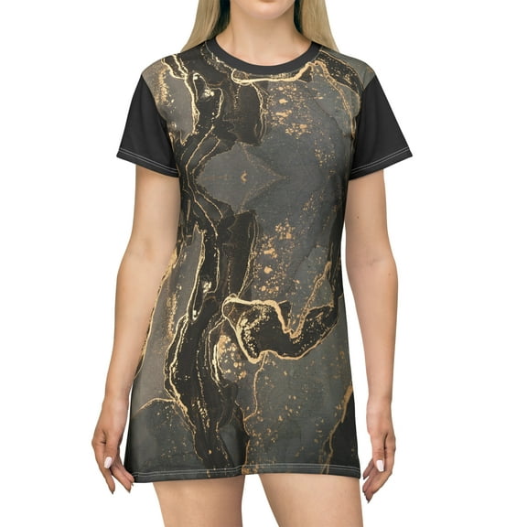 TSmartArt @ Walmart Marbled Long T-Shirt Tunic, Junior - Women XL