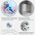 thumbnail image 5 of Designart 'Two Blue Birds Sitting On A Branch With Berries In Winter' Traditional Circle Metal Wall Art 29x29 - Disc of 29, 5 of 5