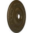 thumbnail image 3 of Ekena Millwork 24 1/4"OD x 3 7/8"ID x 2"P Logan Ceiling Medallion (Fits Canopies up to 6 1/8"), Hand-Painted Brass, 3 of 7