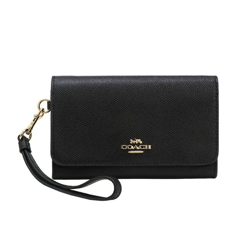 Coach COACH Flap Phone Wallet in Black F30205