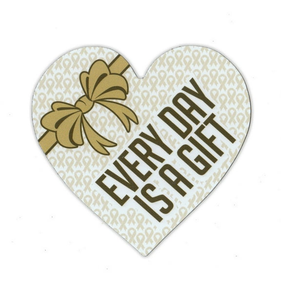 Magnetic Bumper Sticker - Childhood Cancer Support Heart - Every Day Is A Gift - Awareness Magnet - 4.25" 4.5"